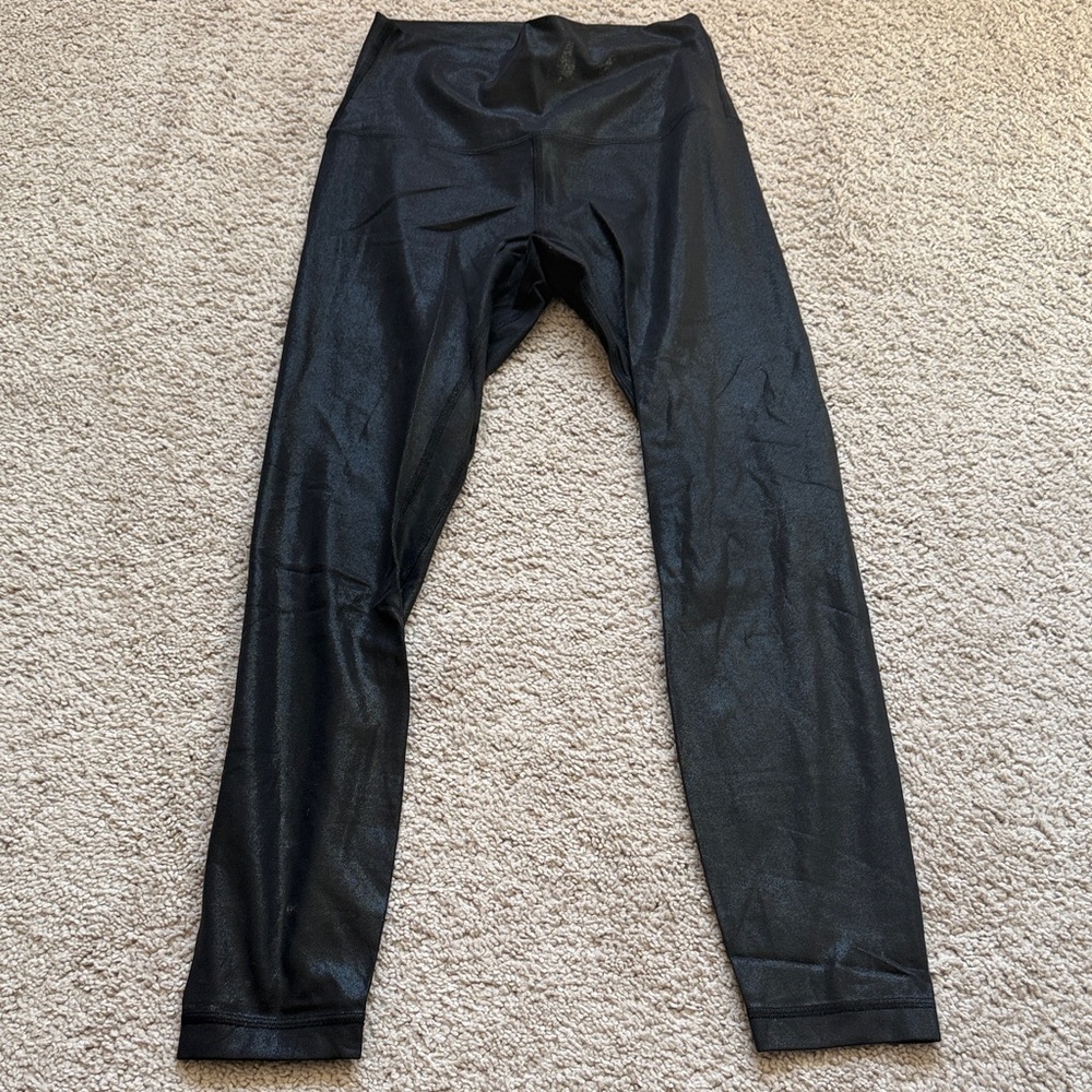 Lululemon align Black Shiny Leggings size 4